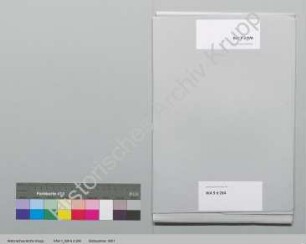 Wechsel-Abschriften. [Inhaltsverzeichnis der Archivalie FAH 1 A 23]