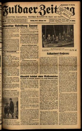 Ausgabe vom Freitag, den 02. Februar 1940.