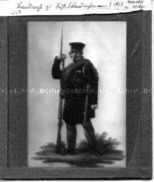 Darstellung eines Soldaten der Landwehr zu Fuß, 1813