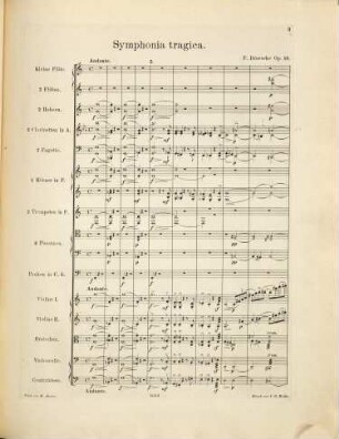 Symphonia tragica : für grosses Orchester ; op. 40