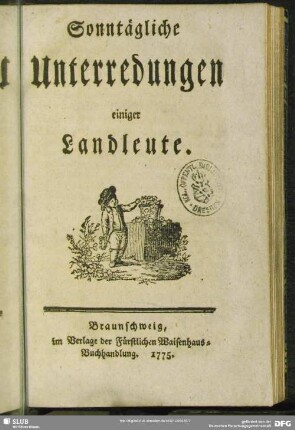 Sonntägliche Unterredungen einiger Landleute
