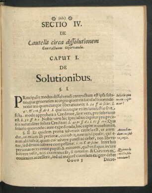 Caput I. De Solutionibus.