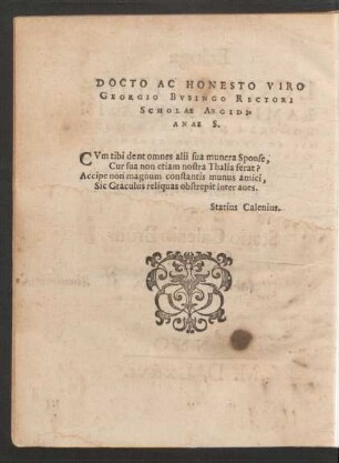 Docto Ac Honesto Viro Georgio Busingo ...