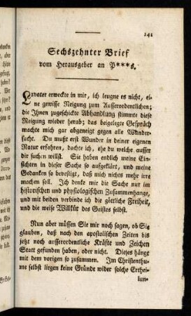 141-143, Sechszehnter Brief