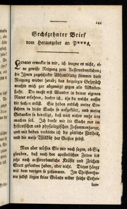 141-143, Sechszehnter Brief
