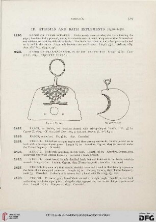 III: Strigils and bath implements