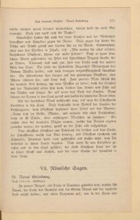 VII. Römische Sagen