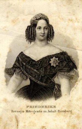 Bildnis von Friederike (1811-1902), Herzogin von Anhalt-Bernburg
