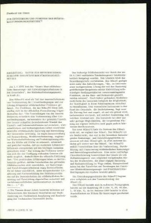 Zur Entstehung und Funktion des Städtebauförderungsgesetzes
