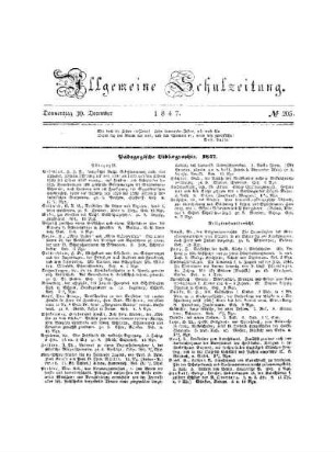 Pädagogische Bibliographie : 1847