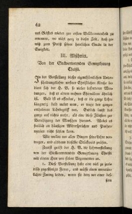 62-94, III. Abschnitt. Von der Stellvertretenden Genugthuung Christi.