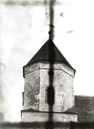 Borna (Kreis Oschatz). Dorfkirche (1606 begonnen ). Turmaufsatz (1611)