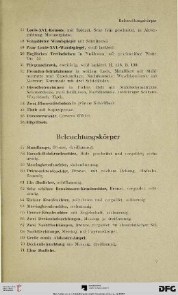 Beleuchtungskörper (Nr. 57-71)