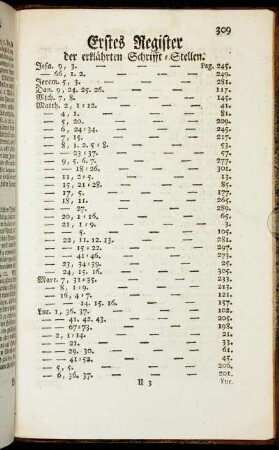 Erstes Register der erklährten Schrifft-Stellen. - Zweytes Register der merckwürdigsten Sachen.