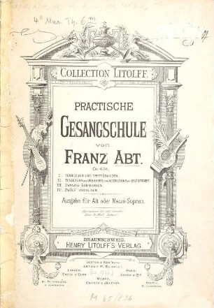 Practische Gesangschule : op. 474