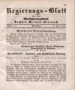 Nr. 10 : 16. April 1862