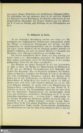 IX. Bildwerke in Stein