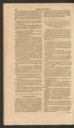 In Festo SS. Crispini Et Crispiniani, sutoriae artis patronorum ...