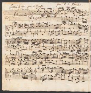 Suiten. Auszüge; cemb; G-Dur; BWV 816