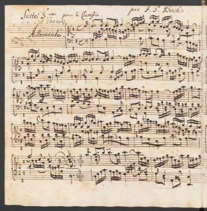 Suiten. Auszüge; cemb; G-Dur; BWV 816
