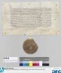 Wenzel, Römischer und Böhmischer König, verpfändet die Veste Hiltpoltstein mit allen ihren Renten, Zinsen, Nutzen, Gefällen, Gerichten und anderen Zugehörungen an Herdegen und Peter die Valzner, Gebrüder, um 1000 Schock großer Prager Münze.