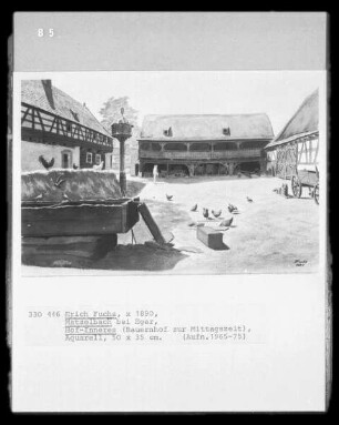 Hof-Inneres (Bauernhof zur Mittagszeit; Matzelbach bei Eger)