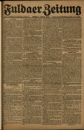 Ausgabe vom Freitag, den 02. Januar 1920.
