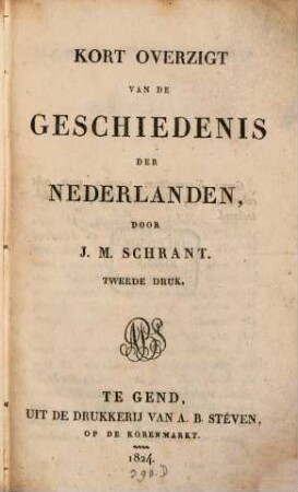 Kort Overzigt van de Geschiedenis der Nederlanden