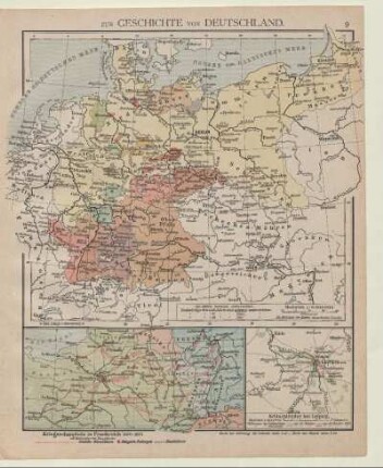 Zur Geschichte von Deutschland, Kriegsschauplatz in Frankreich 1870-1871, Schlachtfelder bei Leipzig