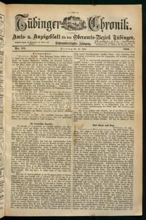 16. Juli (Nro. 164) - 21. Juli (Nro. 168)