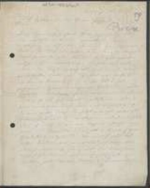 Brief von Max Priem an Unbekannt