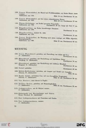Messing (Nr. 1105-1129)