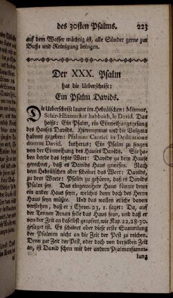 Der XXX. Psalm [...].
