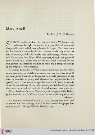 9: Mary Astell