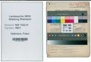 Entnazifizierung Franz Heitmann , geb. 01.12.1888 (Diplomingenieur)