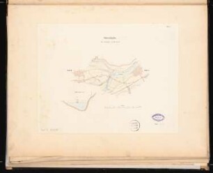 Eisenbahnbrücke Schinkelwettbewerb 1862: Lageplan 1:25.000; Maßstabsleiste