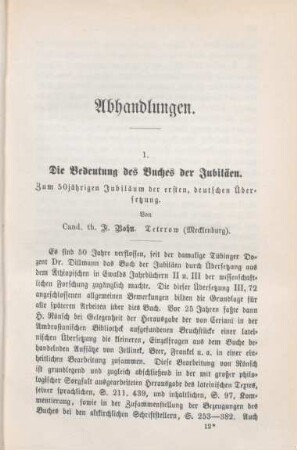 167-184 Die Bedeutung des Buches der Jubiläen : Zum 50jährigen Jubiläum der ersten, deutschen Übersetzung
