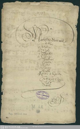 Machet die Tore weit - Mus.1857-E-501 : V (4), Coro, orch, bc
