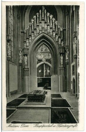 Meißen. Dom - Hauptportal mit Fürstengruft
