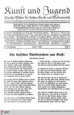 Heft 6 (Juni 1930)