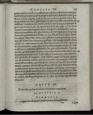 Caput IV. De modis, quibus feudum antiquum acquiritur