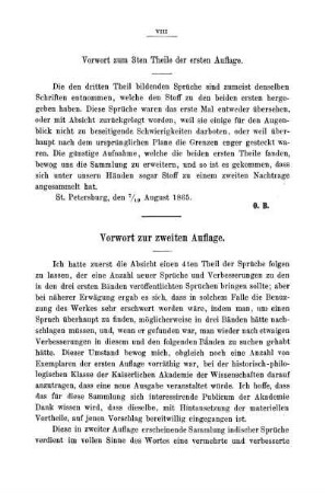Vorwort zum 3ten Theile der ersten Auflage.