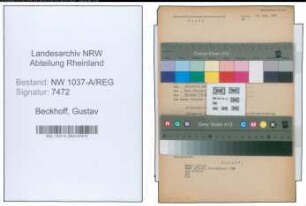 Entnazifizierung Gustav Beckhoff , geb. 29.06.1905 ()
