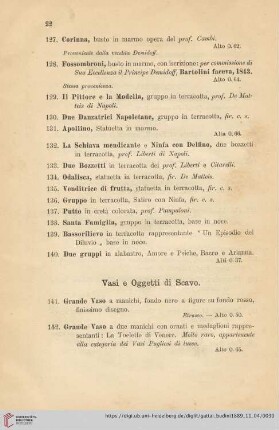 Vasi e Oggetti di Scavo (No. 141 - 176)