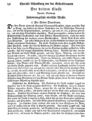 Der dritten Classe Zweyte Gattung. Zusammengesetzte alcalische Wasser.