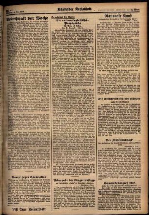 Zweite Ausgabe vom Montag, den 04. Juni 1934.