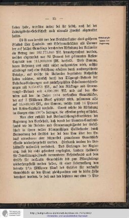 Abfindungssumme der Regierung