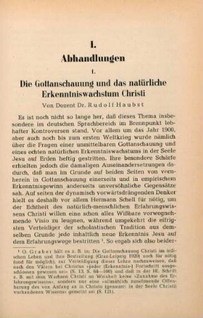 385-412 Die Gottanschauung und das natürliche Erkenntniswachstum Christi