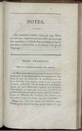 Notes. Note I - V.