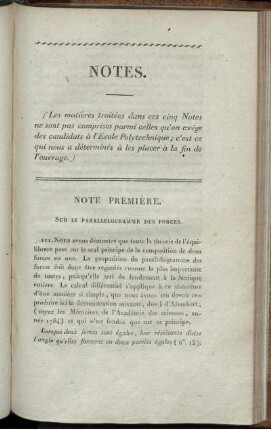 Notes. Note I - V.